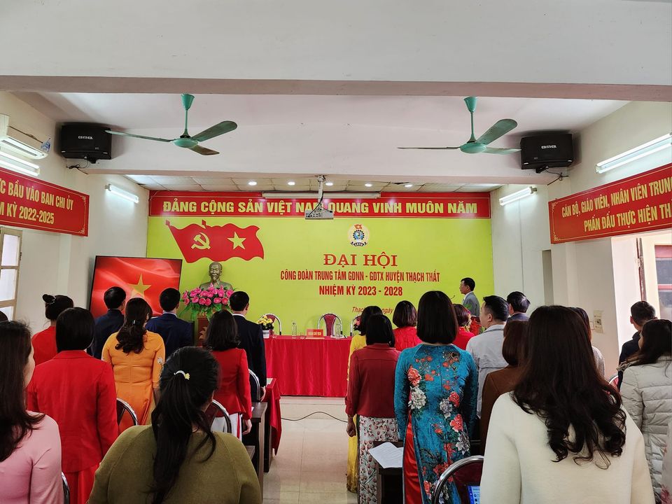 Đại hội Công đoàn Trung tâm GDNN - GDTX huyện Thạch Thất nhiệm kỳ 2023-2028 thành công tốt đẹp